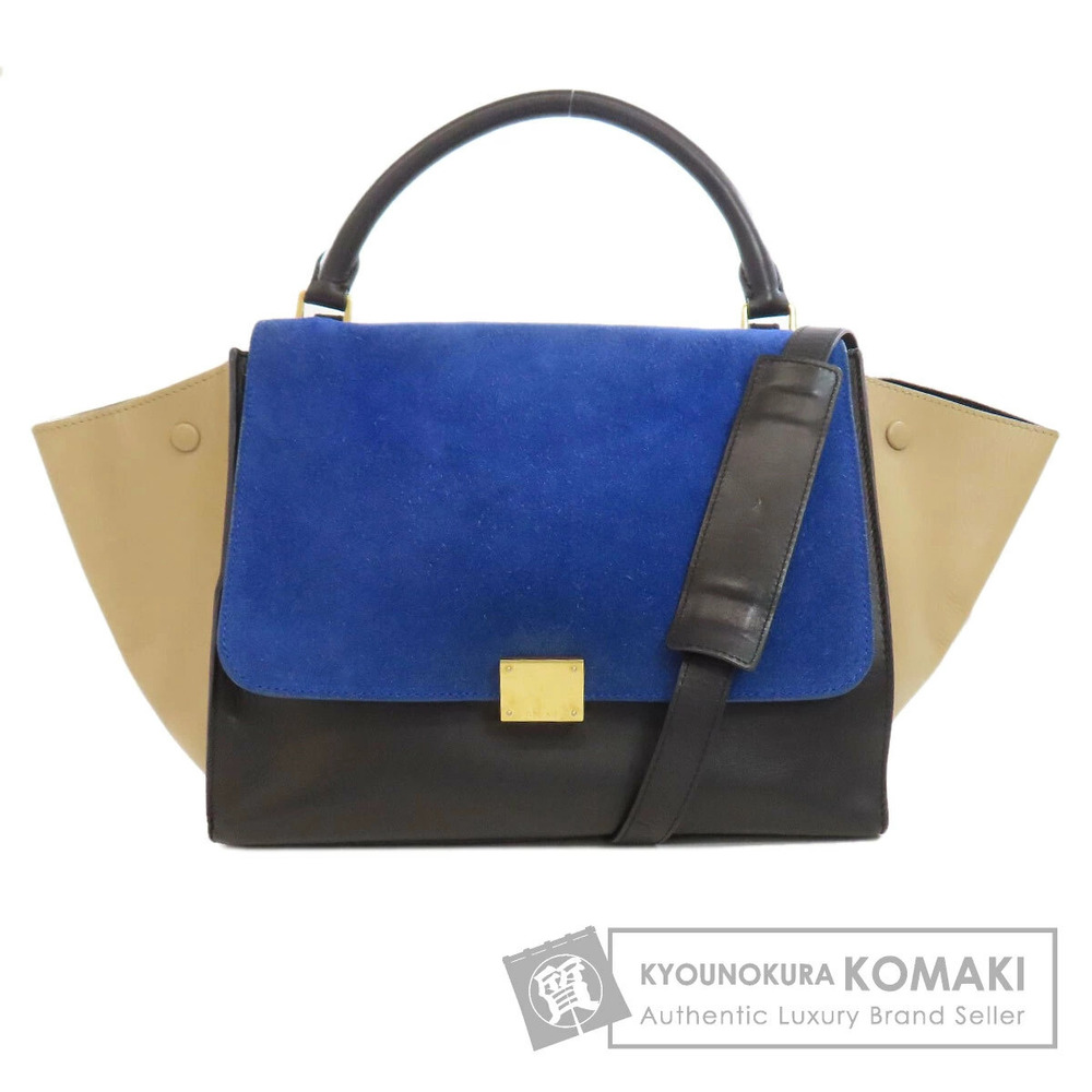 Celine Trapeze Handbag Calfskin Suede